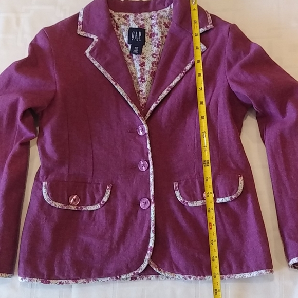 Gap Kids Purple Blazer With Flower Detail Size 8 - Picture 2 of 7